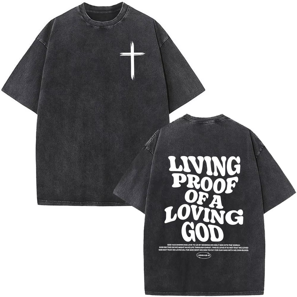 Christian Jesus Faith over Fear Bible Verse Washed T-Shirts Men Women Fashion Vintage Oversized T Shirts Harajuku Cotton T-Shirt